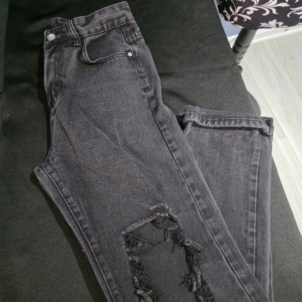 Black Ripped Jeans - Picture 2 of 3